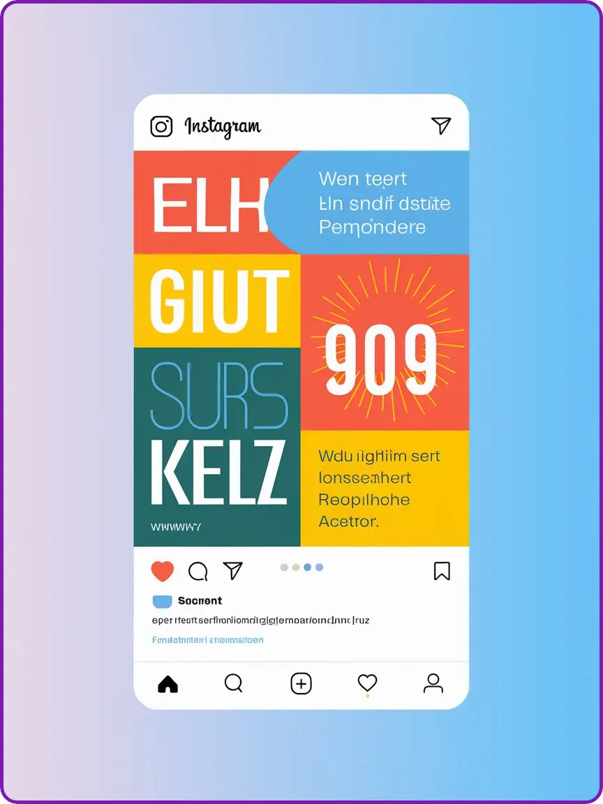 Verschiedene stilvolle Schriftarten auf Instagram