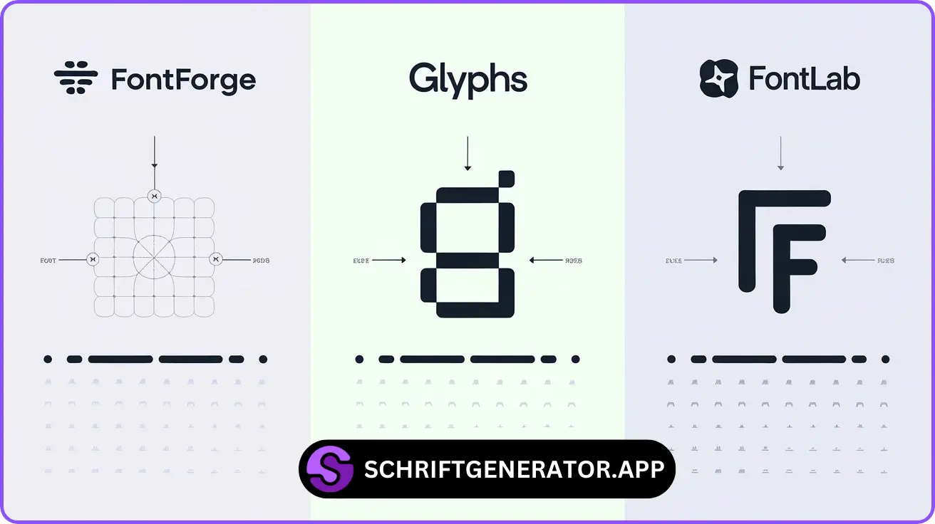 Vergleich von Schriftarten-Erstellungstools